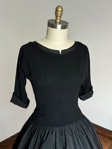 vintage 1950s black party dress {m}