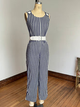 Load image into Gallery viewer, vintage 1960s striped jumpsuit {s}