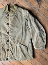 Load image into Gallery viewer, THRASHED vintage 1940s M-43 field jacket set (2pc) jacket and liner