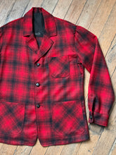 Load image into Gallery viewer, vintage 1960s plaid 49er blazer jacket