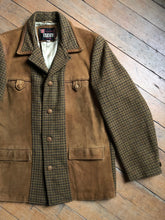 Load image into Gallery viewer, vintage 1950s Hollywood leisure jacket wool houndstooth