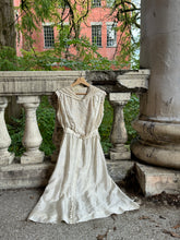 Load image into Gallery viewer, antique Edwardian silk white gown {xs}