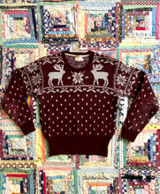 Load image into Gallery viewer, vintage 1940s reindeer sweater