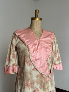 antique 1910s cotton wrap dressing gown {XL}