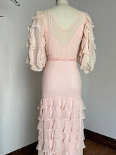 Load image into Gallery viewer, vintage 1930s pale pink silk evening gown {xs}