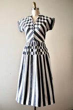Load image into Gallery viewer, vintage 1950s Vicky Vaughn black and white dress