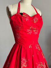 Load image into Gallery viewer, vintage 1950s red Hawaiian sun dress {xxs-xs}
