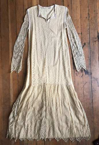 vintage 1930s lace dress {xs}