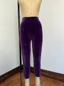 vintage 1950s purple velvet pants {xs}