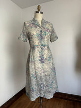 Load image into Gallery viewer, vintage 1950s sheer floral dress {m}