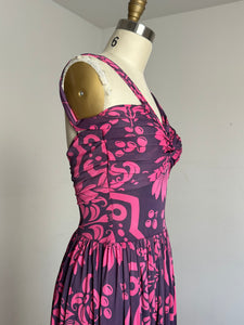 vintage 1930s 40s rayon jersey gown {xs}