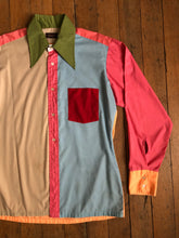 Load image into Gallery viewer, vintage 1970s color block long sleeve shirt
