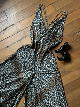 Load image into Gallery viewer, vintage 1970s Vanity Fair leopard jumpsuit {xs/s}