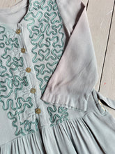 Load image into Gallery viewer, vintage 1930s 40s trapunto rayon dress {xs}