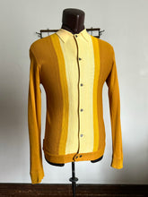 Load image into Gallery viewer, vintage 1960s yellow striped sweater shirt jac