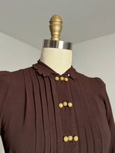 Load image into Gallery viewer, vintage 1930s L&#39;Aiglon rayon crepe dress {xs}