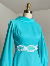 Load image into Gallery viewer, vintage 1960s blue baby doll mini dress {xxs}