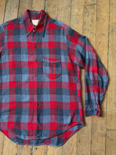 Load image into Gallery viewer, vintage 1950s plaid rayon shirt