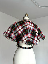 Load image into Gallery viewer, vintage 1940s 50s plaid cape {m}