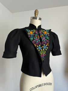 vintage 1930s embroidered jacket {s}