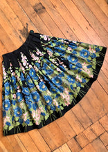 Load image into Gallery viewer, vintage 1950s sunflower border print skirt