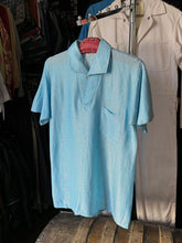 Load image into Gallery viewer, vintage 1950s blue lurex shirt