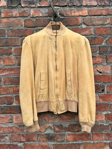 vintage 1950s Penney's suede bomber jacket