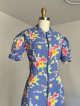 Load image into Gallery viewer, vintage 1930s floral rayon dressing gown {xs}