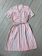 Load image into Gallery viewer, vintage 1940s cotton striped dress {2X}