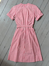 Load image into Gallery viewer, vintage 1940s 50s cotton striped dress {xxs}