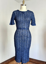 Load image into Gallery viewer, vintage 1940s ribbon knit dress {xs-m}