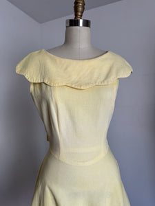 vintage 1940s yellow maxi dress {s}