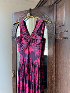 vintage 1930s 40s rayon jersey gown {xs}