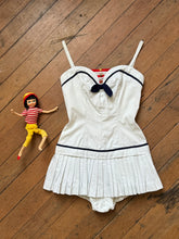 Load image into Gallery viewer, vintage 1950s nautical swimsuit by Petti {xs}
