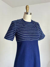 Load image into Gallery viewer, vintage 1960s striped knit Bernshaw English dress {xxs}