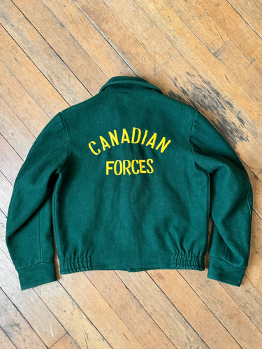 vintage 1950s Canadian Forces varsity style wool jacket