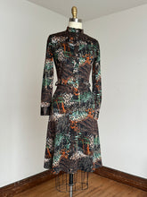 Load image into Gallery viewer, vintage 1970s novelty tree dress {s}