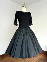 Load image into Gallery viewer, vintage 1950s black party dress {m}