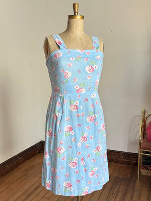 vintage 1940s floral sun dress {XL}