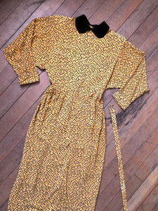 vintage 1940s novelty luck dress {m}