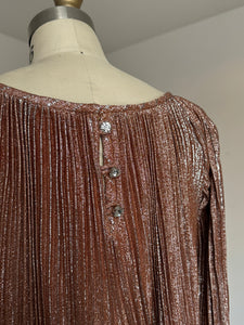 vintage 1960s metallic mini tunic {xs/s}