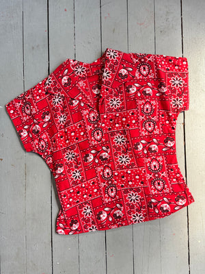 vintage 1950s 60s bandana top {s/m}