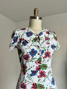 vintage 1930s floral rayon dress {m}