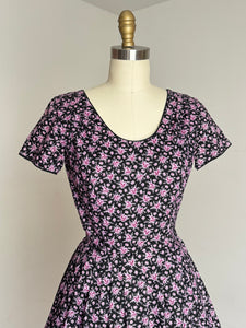 vintage 1950s Jerry Gilden floral cotton dress {xs}
