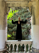 Load image into Gallery viewer, vintage 1930s black velvet gown {s/m}