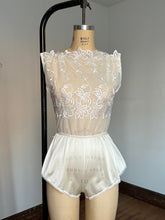 Load image into Gallery viewer, vintage 1970s 80s sheer bodysuit {xs/s}