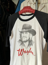 Load image into Gallery viewer, vintage 1984 Waylon Jennings raglan t shirt