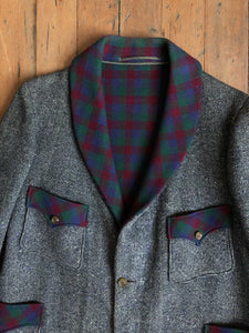 vintage 1920s wool smoking jacket