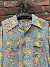 Load image into Gallery viewer, vintage 1940s long sleeve rayon shirt