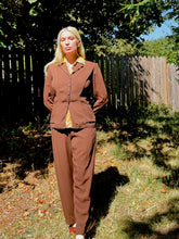 Load image into Gallery viewer, vintage 1940s leisure suit {xs} 40s pant suit slack suit